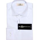 Camicia bianca da uomo slim fit in pregiato cotone, sartoriale, Made in Italy